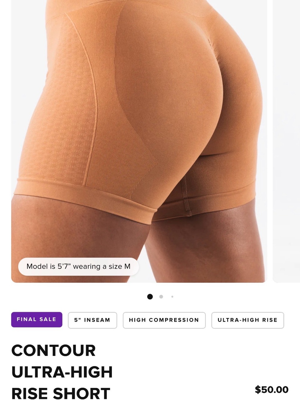 Alphalete Contour Ultra-High Rise Short - Tan